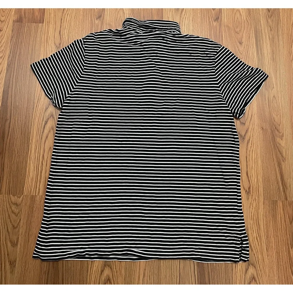 Polo Ralph Lauren Shirt Mens Extra Large Featherweight Mesh Striped Black